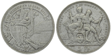 1883 Lugano - 5 Franken